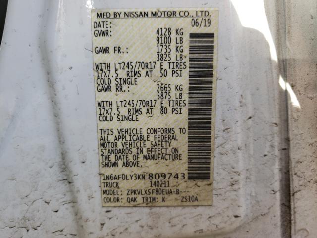 Photo 9 VIN: 1N6AF0LY3KN809743 - NISSAN NV 2500 S 