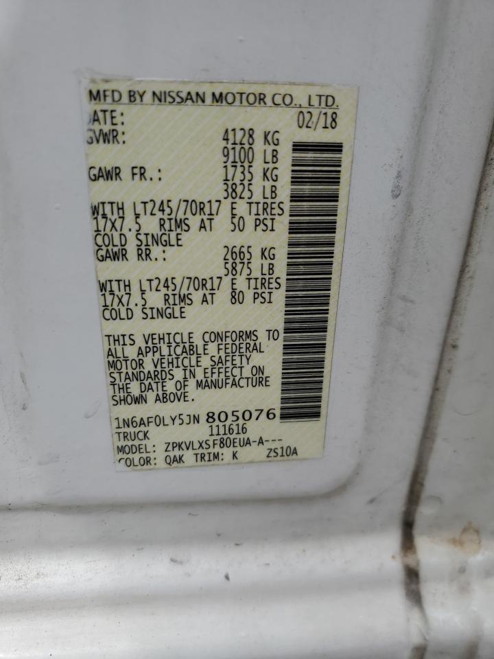 Photo 12 VIN: 1N6AF0LY5JN805076 - NISSAN NV 