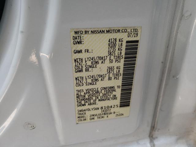 Photo 9 VIN: 1N6AF0LY5KN810425 - NISSAN NV 2500 S 