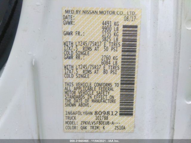 Photo 8 VIN: 1N6AF0LY6HN809812 - NISSAN NV 