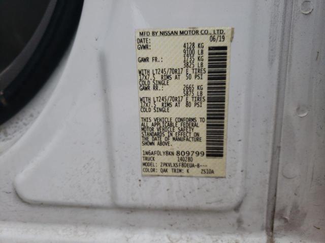 Photo 8 VIN: 1N6AF0LY8KN809799 - NISSAN NV 2500 S 