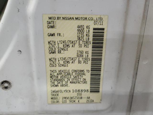 Photo 12 VIN: 1N6AF0LY9CN108898 - NISSAN NV 2500 