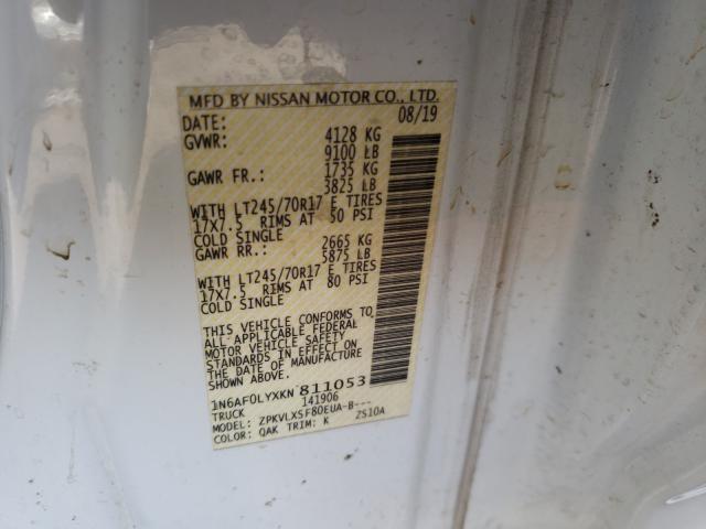 Photo 9 VIN: 1N6AF0LYXKN811053 - NISSAN NV 2500 S 