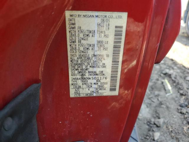 Photo 11 VIN: 1N6BA06A06N501176 - NISSAN TITAN XE 