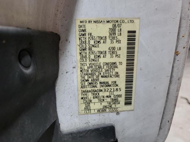 Photo 11 VIN: 1N6BA06A08N322185 - NISSAN TITAN XE 