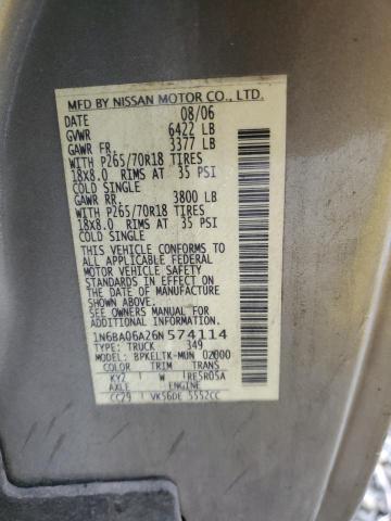 Photo 11 VIN: 1N6BA06A26N574114 - NISSAN TITAN XE 