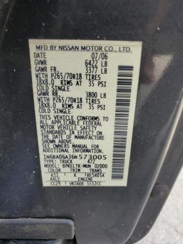 Photo 11 VIN: 1N6BA06A36N573005 - NISSAN TITAN 