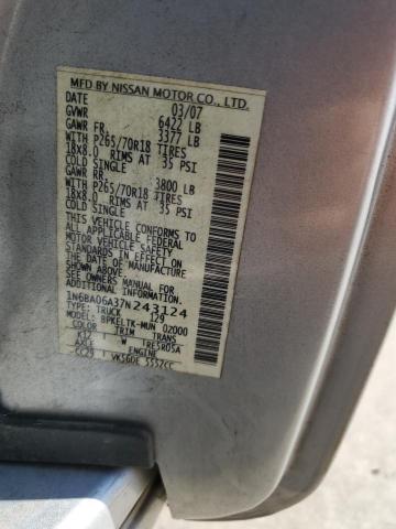 Photo 11 VIN: 1N6BA06A37N243124 - NISSAN TITAN XE 