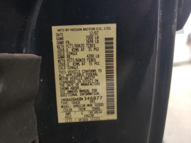 Photo 11 VIN: 1N6BA06A68N346877 - NISSAN TITAN 