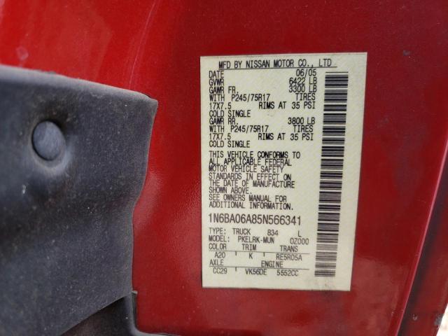 Photo 11 VIN: 1N6BA06A85N566341 - NISSAN TITAN 