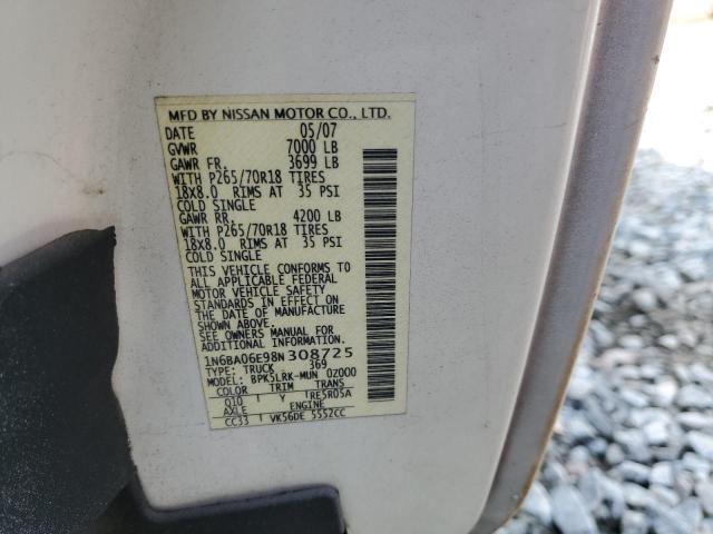 Photo 12 VIN: 1N6BA06E98N308725 - NISSAN TITAN 