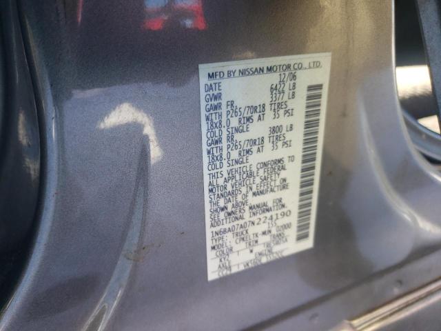 Photo 11 VIN: 1N6BA07A07N224190 - NISSAN TITAN 