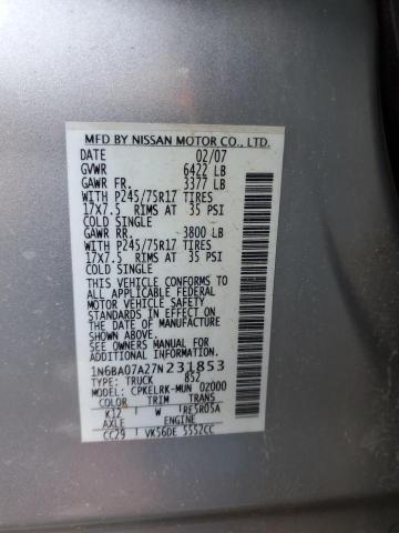 Photo 12 VIN: 1N6BA07A27N231853 - NISSAN TITAN XE 