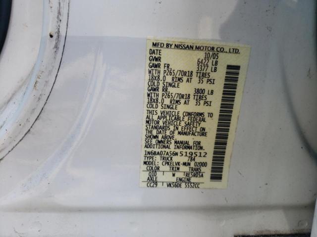 Photo 11 VIN: 1N6BA07A56N519512 - NISSAN TITAN XE 