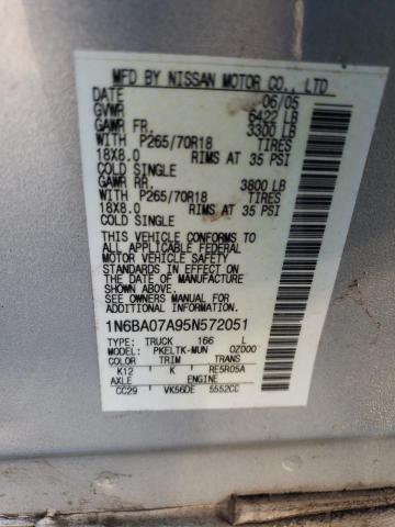 Photo 11 VIN: 1N6BA07A95N572051 - NISSAN TITAN 