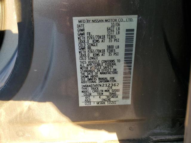 Photo 11 VIN: 1N6BA07A97N212362 - NISSAN TITAN XE 