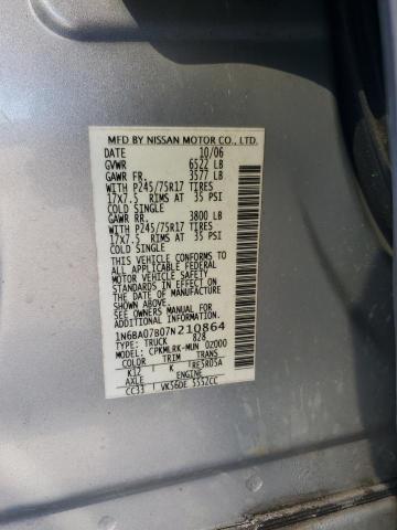 Photo 11 VIN: 1N6BA07B07N210864 - NISSAN TITAN XE 