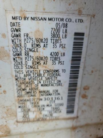 Photo 11 VIN: 1N6BA07C79N303361 - NISSAN TITAN XE 