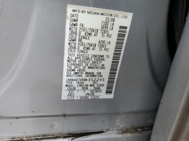 Photo 11 VIN: 1N6BA07D98N352245 - NISSAN TITAN XE 