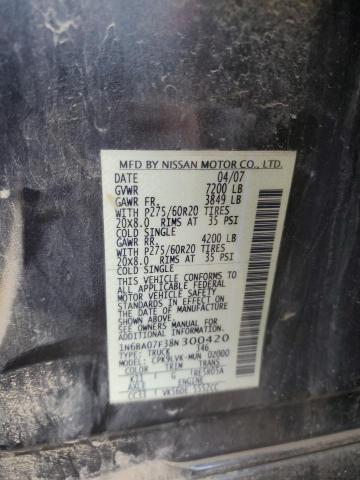 Photo 11 VIN: 1N6BA07F38N300420 - NISSAN TITAN XE 