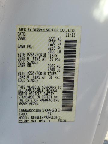 Photo 12 VIN: 1N6BA0CC1EN504639 - NISSAN TITAN S 