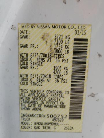 Photo 11 VIN: 1N6BA0CC8FN500752 - NISSAN TITAN S 