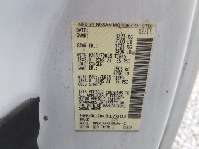 Photo 9 VIN: 1N6BA0CJ2BN317002 - NISSAN TITAN S 