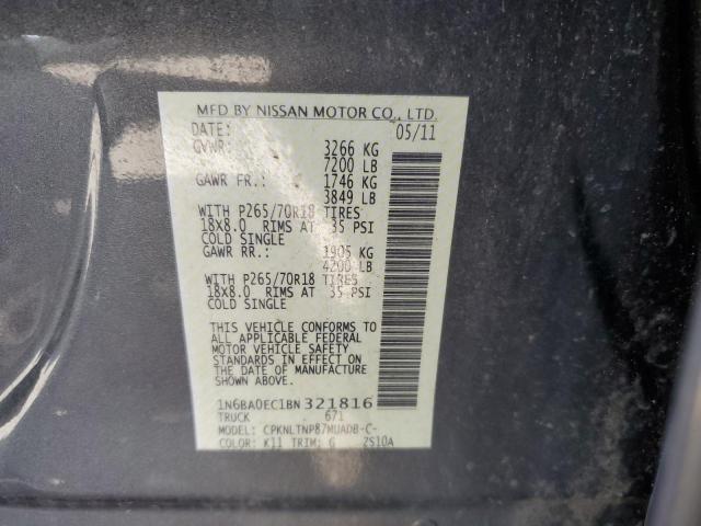 Photo 11 VIN: 1N6BA0EC1BN321816 - NISSAN TITAN S 