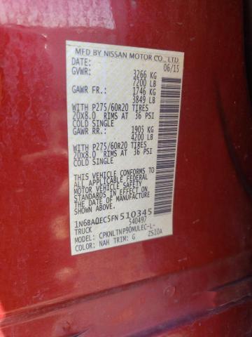 Photo 11 VIN: 1N6BA0EC5FN510345 - NISSAN TITAN S 