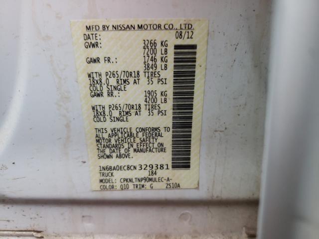 Photo 9 VIN: 1N6BA0EC8CN329381 - NISSAN TITAN S 