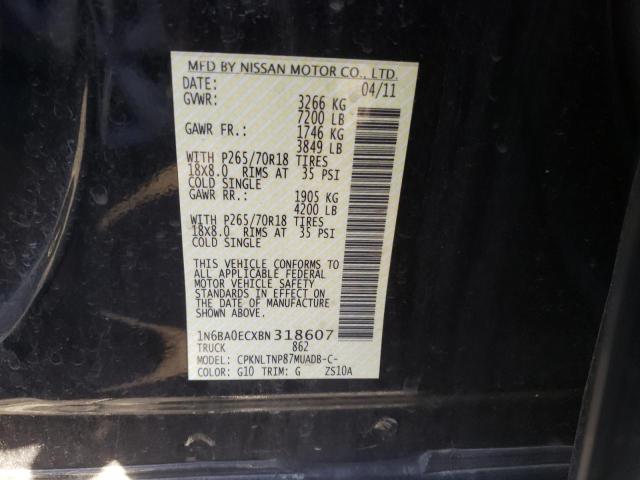 Photo 9 VIN: 1N6BA0ECXBN318607 - NISSAN TITAN S 