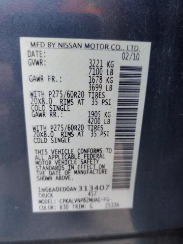 Photo 11 VIN: 1N6BA0ED0AN313407 - NISSAN TITAN 