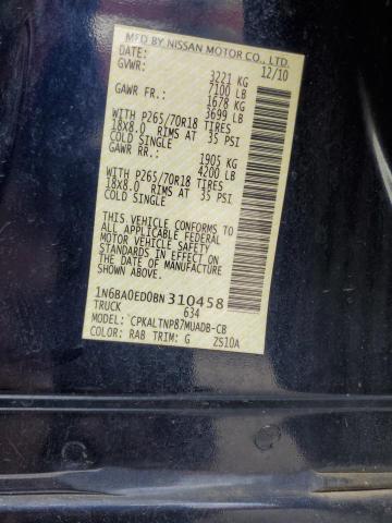 Photo 11 VIN: 1N6BA0ED0BN310458 - NISSAN TITAN 