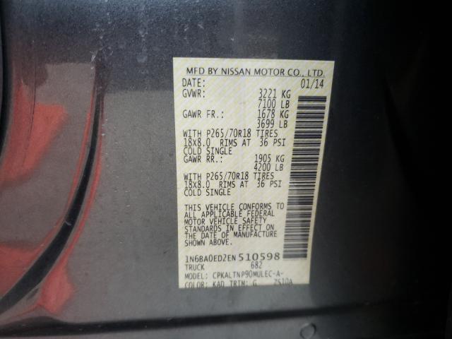 Photo 9 VIN: 1N6BA0ED2EN510598 - NISSAN TITAN S 