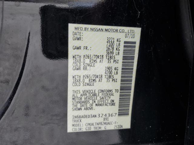 Photo 11 VIN: 1N6BA0ED3AN324367 - NISSAN TITAN XE 