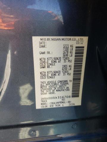 Photo 11 VIN: 1N6BA0ED3CN316708 - NISSAN TITAN 