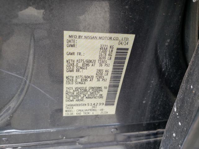 Photo 9 VIN: 1N6BA0ED5EN514239 - NISSAN TITAN S 