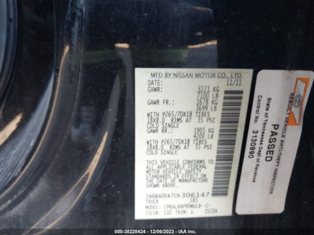 Photo 8 VIN: 1N6BA0ED6DN303744 - NISSAN TITAN 