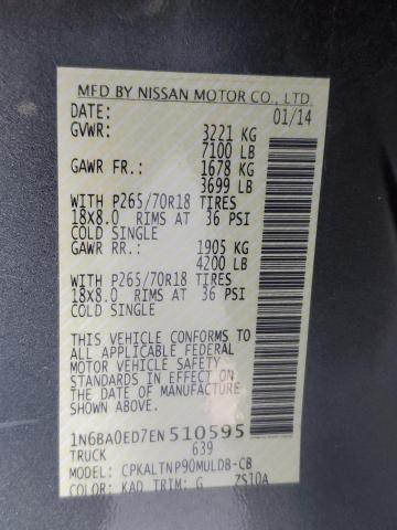 Photo 9 VIN: 1N6BA0ED7EN510595 - NISSAN TITAN S 