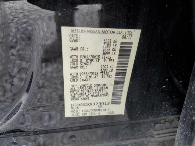 Photo 9 VIN: 1N6BA0EDXCN329018 - NISSAN TITAN S 