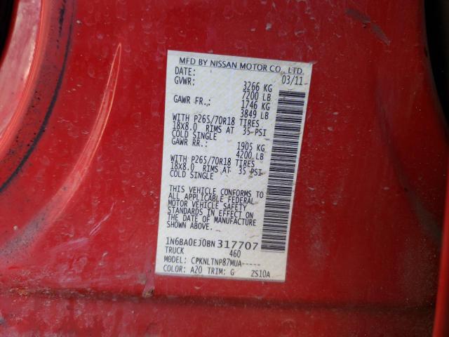 Photo 11 VIN: 1N6BA0EJ0BN317707 - NISSAN TITAN 