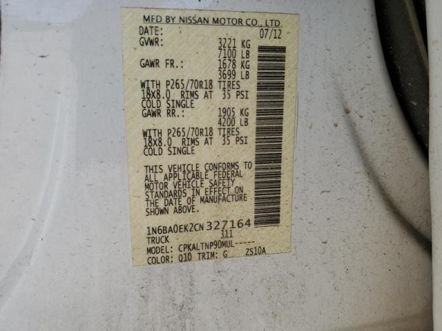 Photo 12 VIN: 1N6BA0EK2CN327164 - NISSAN TITAN S 