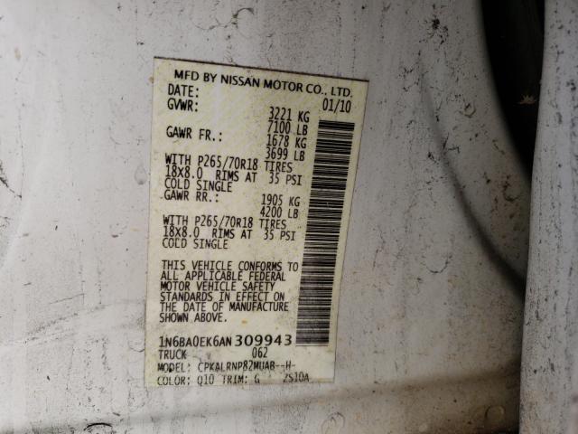 Photo 9 VIN: 1N6BA0EK6AN309943 - NISSAN TITAN XE 