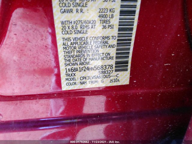 Photo 8 VIN: 1N6BA1F24HN568378 - NISSAN TITAN XD 