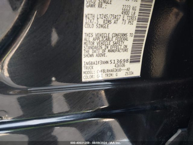 Photo 8 VIN: 1N6BA1F3XHN513698 - NISSAN TITAN 