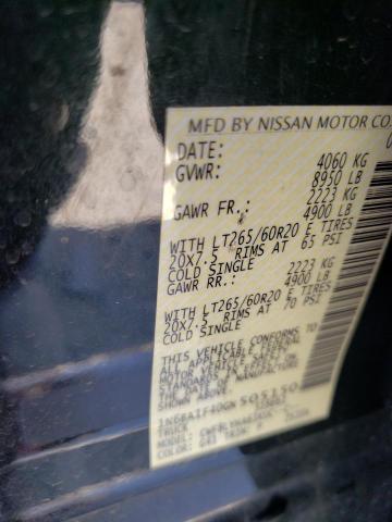 Photo 11 VIN: 1N6BA1F40GN505150 - NISSAN TITAN 