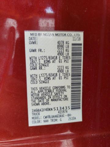 Photo 11 VIN: 1N6BA1F40KN513435 - NISSAN TITAN 