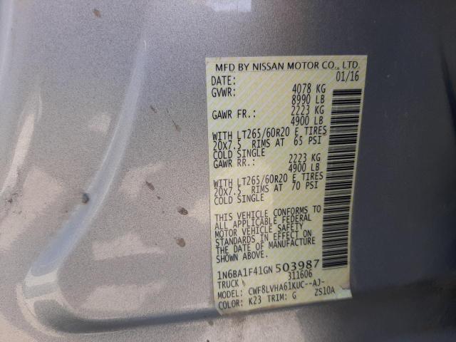 Photo 11 VIN: 1N6BA1F41GN503987 - NISSAN TITAN XD S 