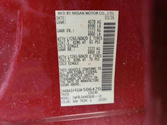 Photo 11 VIN: 1N6BA1F41GN506470 - NISSAN TITAN XD S 