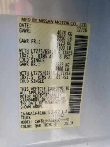 Photo 11 VIN: 1N6BA1F41HN524212 - NISSAN TITAN XD S 